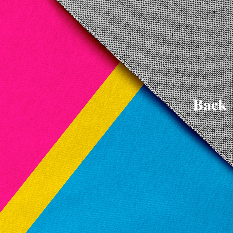 Pansexual Chevron Chenille Rug, Pansexual Chevron, 5' Round