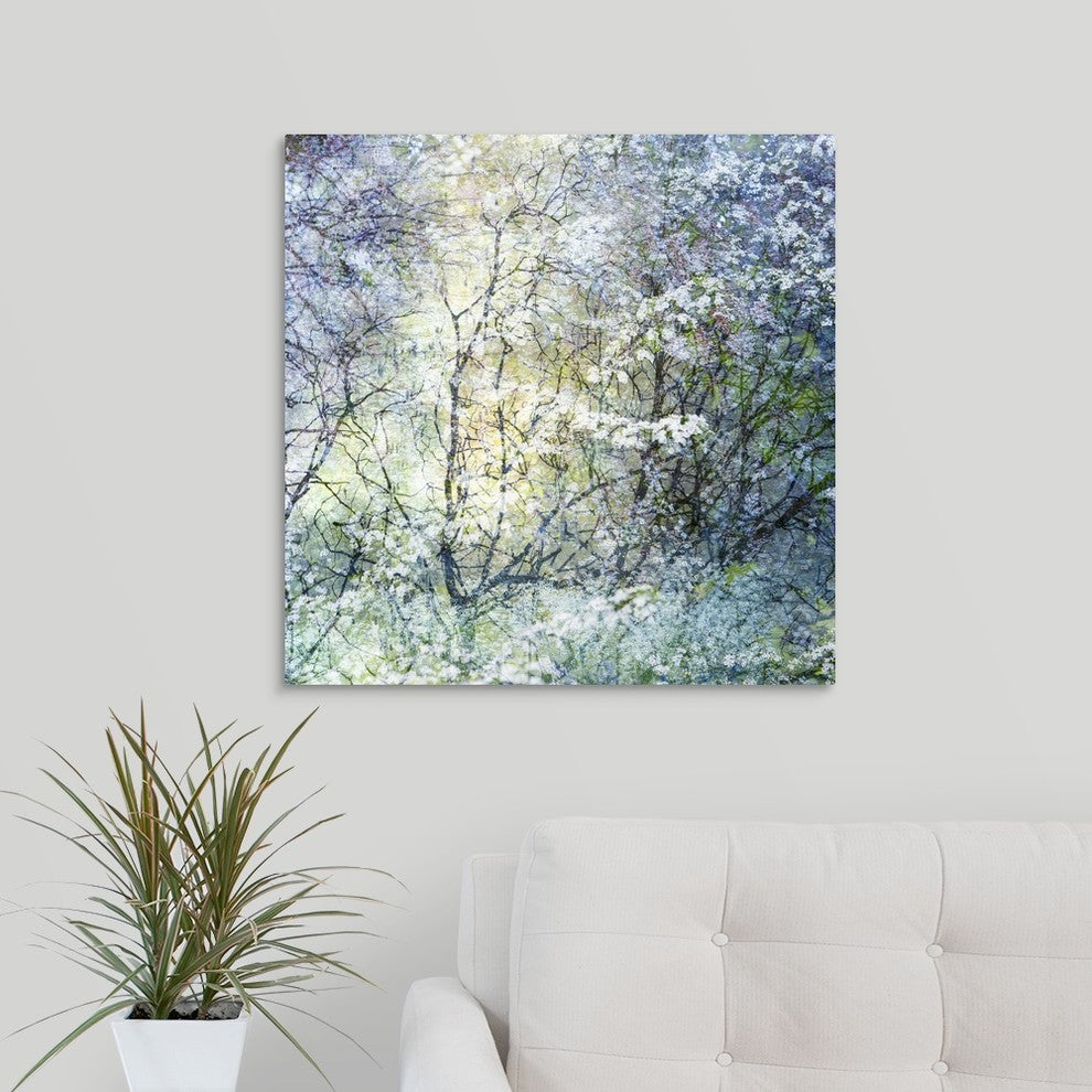 "Floral Froth II" Wrapped Canvas Art Print, 24"x24"x1.5"