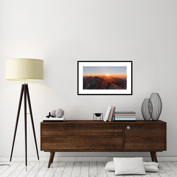 "Running On The Ridge" Framed Digital Print by Ales Krivec, 38x23"