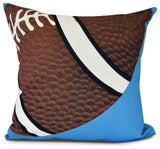TD, Geometric Print Pillow, Blue, 16" x 16"
