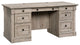 Classic Rustic Desk, Ample Storage Space & Worktop With Grommets, Split Oak