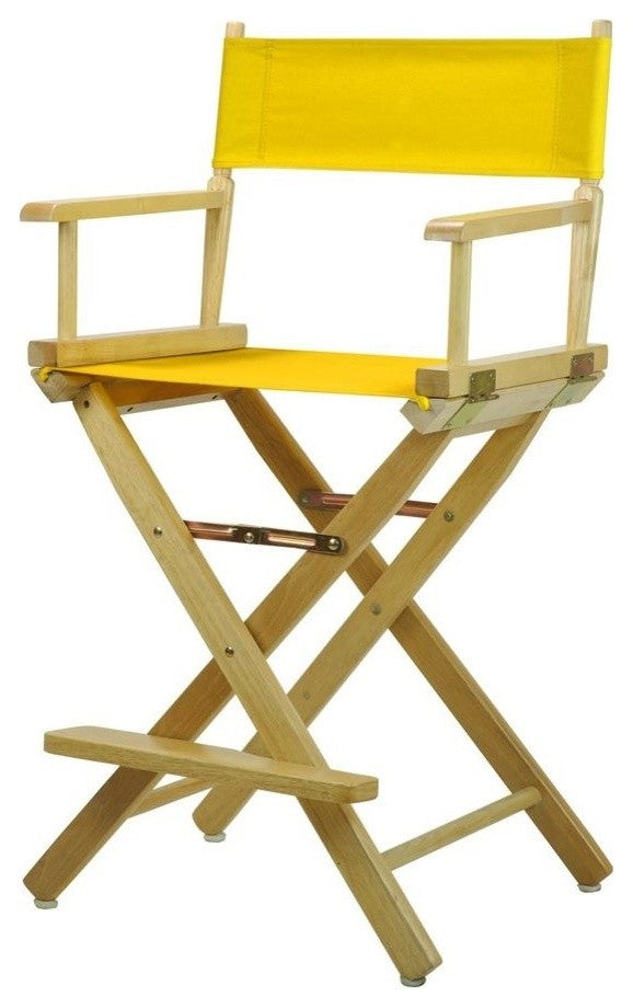 24" Director's Chair, Natural Frame, Gold Canvas