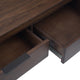 Solid Wood 60" Wide Wide Console Table In Warm Walnut Brown