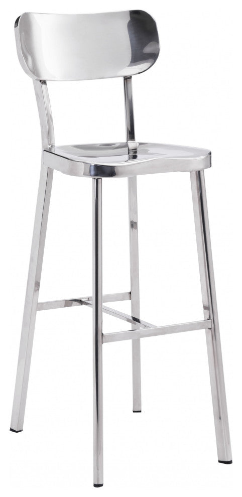 Polished Steel Bar Chair