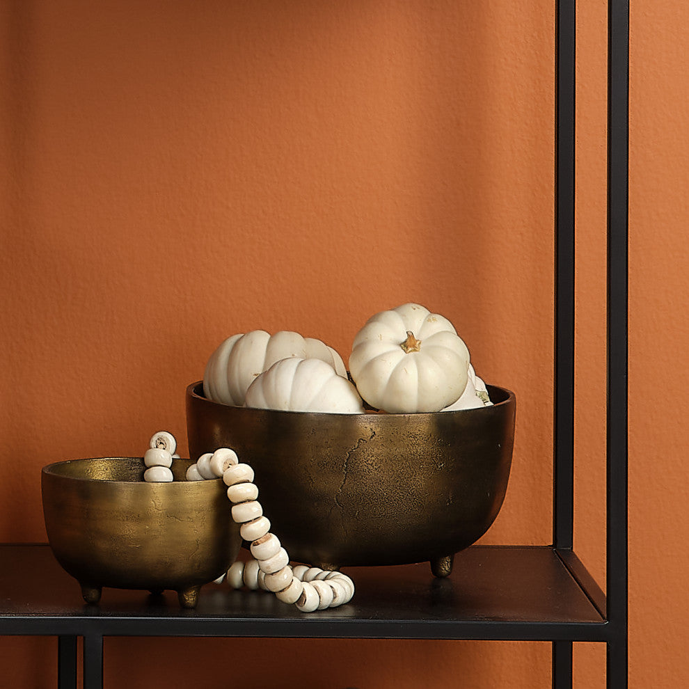 Relic Metal Footed Bowl, Large