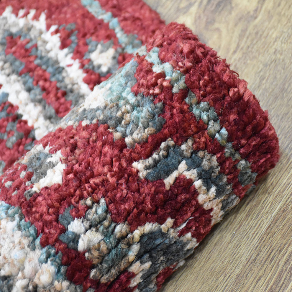 HAND KNOTTED JUTE ECO-FRIENDLY SOLID AREA RUGS , Red, Oriental, Outdoor Indoor