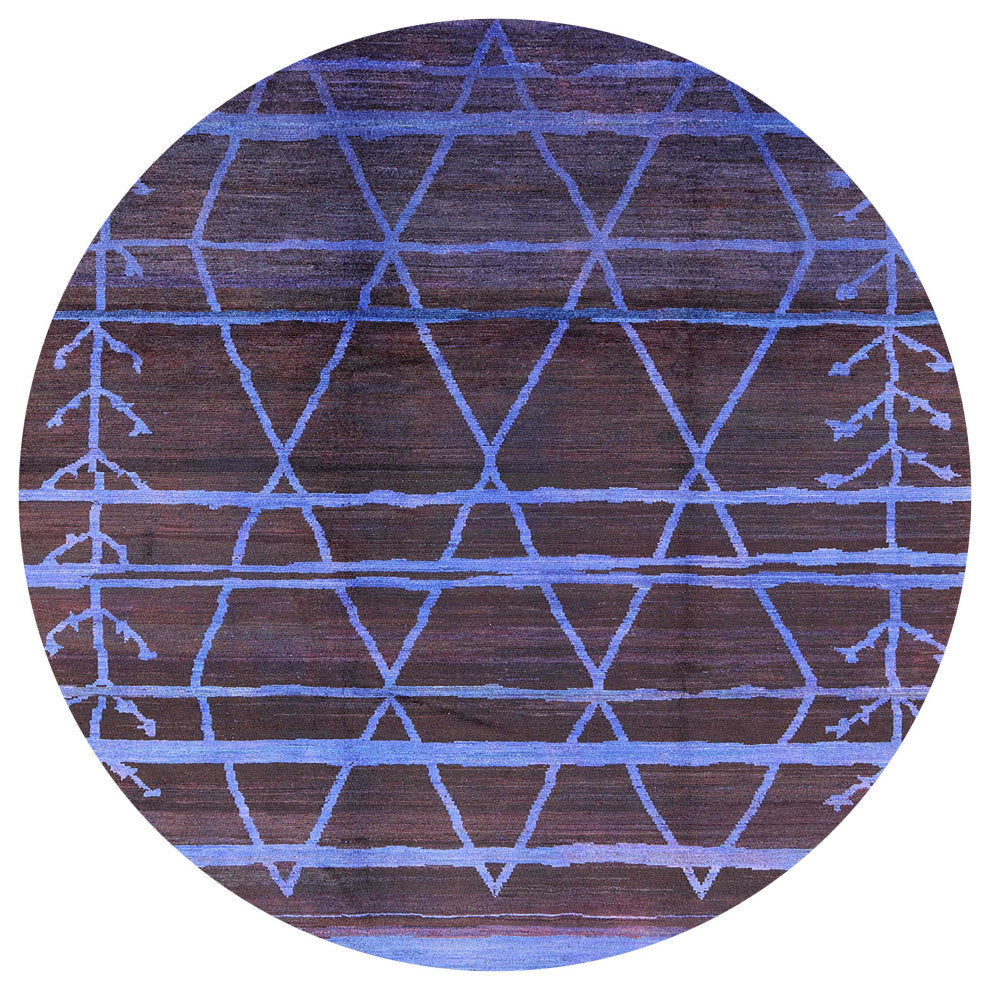 Ahgly Company Indoor Round Mid-Century Modern Area Rugs, 4' Round
