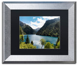 Philippe Hugonnard 'Long Lake' Art, Silver Frame, Black Matte, 14"x11"