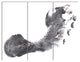 Black and White Footprint Design, Portrait Triptych Canvas Art, 36x28, 3 Panels