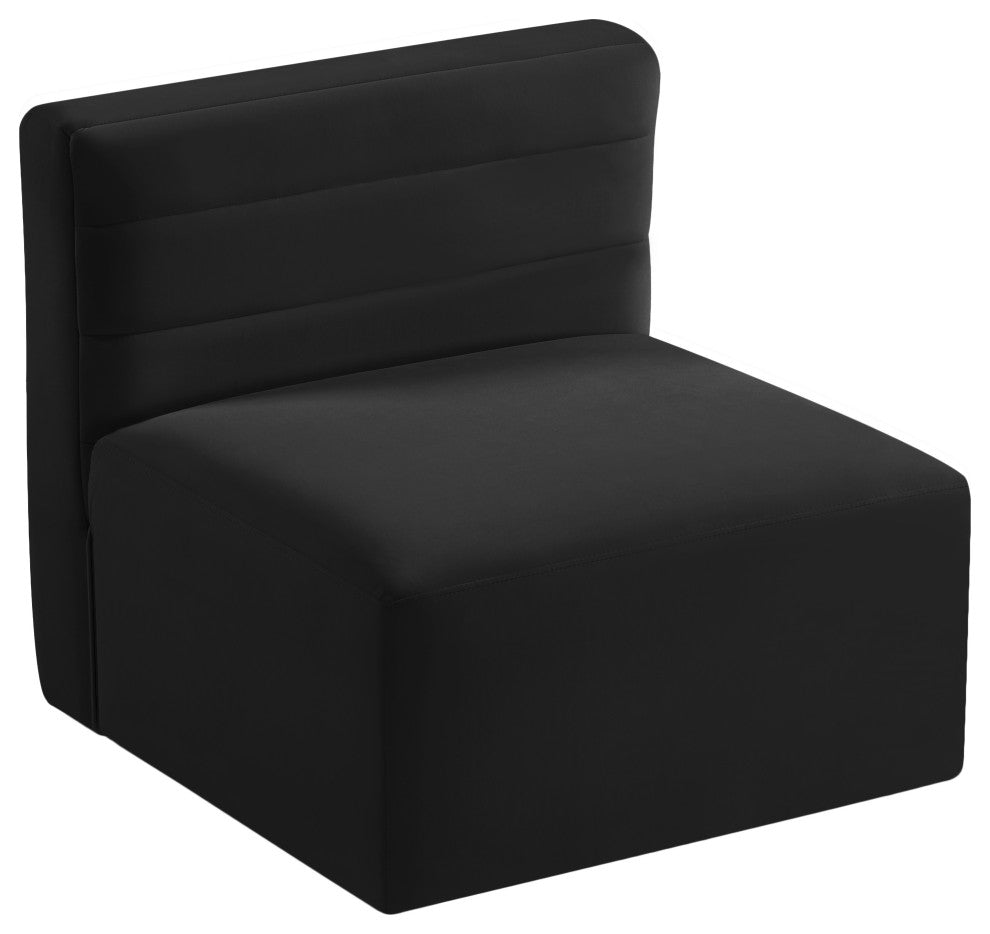 Quincy Modular Component, Black, Armless Chair