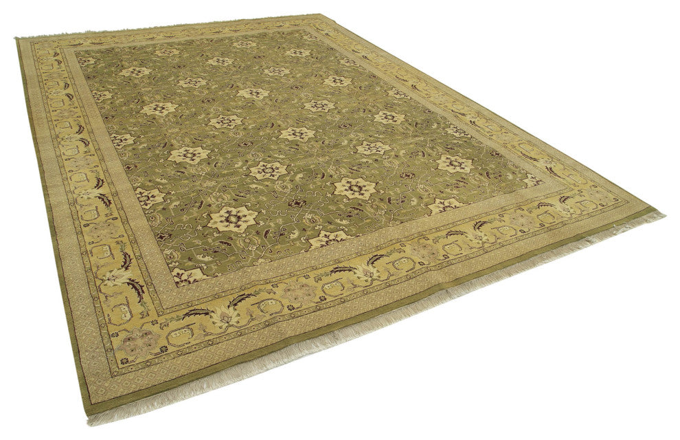 Rug N Carpet - Hand-Knotted Oriental 8' 10" x 11' 11" Wool Oushak Area Rug