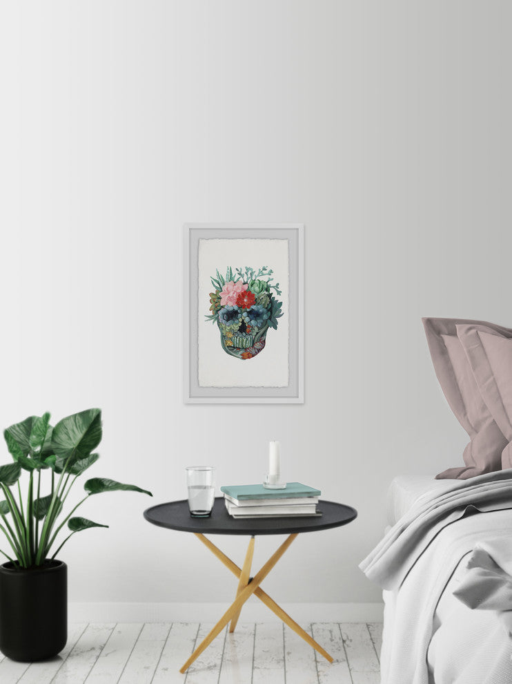 "Skull Bouquet" Framed Painting Print, 20"x30"
