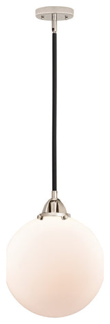 Beacon Mini Pendant, Black Polished Nickel, Matte White, Matte White