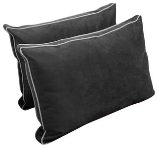 STYLE V1 Full Velvet ContrastPipe Indoor Daybed Bolster Pillow |COVER ONLY|AD350