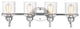 Chloe Lighting Adair Transitional 4 Light Chrome Bath Vanity Fixture 30" Wide