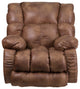 Contemporary, Breathable Comfort Padre Fabric Rocker Recliner, Almond