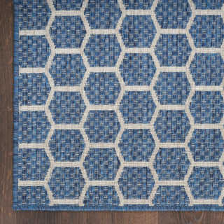 Nourison Twist Reversible 8' x 10' Blue Modern Rug