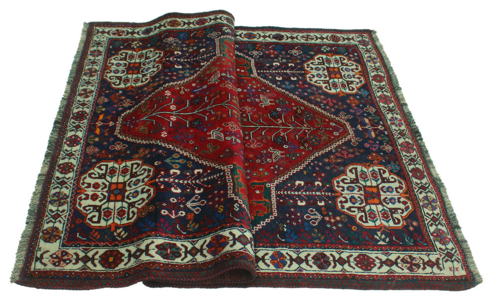 Fine Vintage Distressed Creighto Red Rug