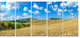 Town of Pienza Val d Orcia Italy, Landscape Canvas Art Print, 60"x28", 5 Panels