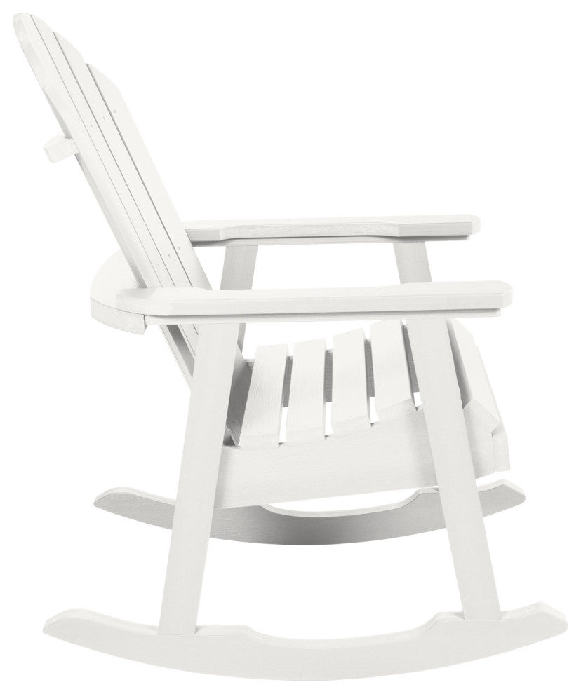 Hamilton Rocking Chair, Weathered Acorn, White