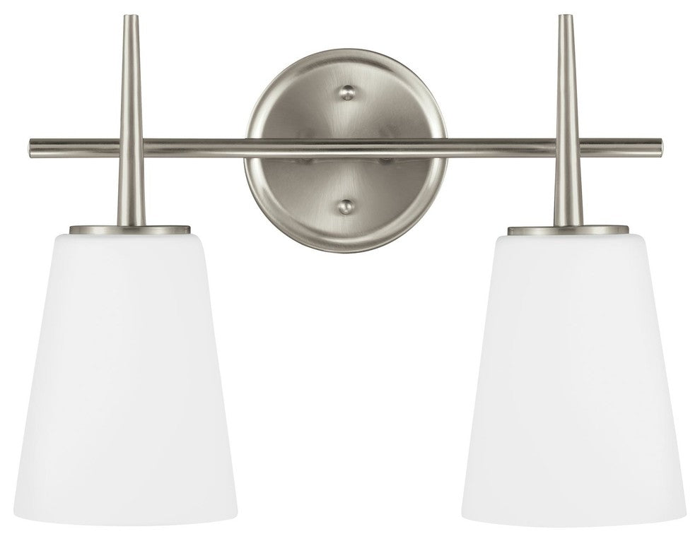 Generation Lighting Lighting 2-Light Driscoll Sconce, Brushed Nickel