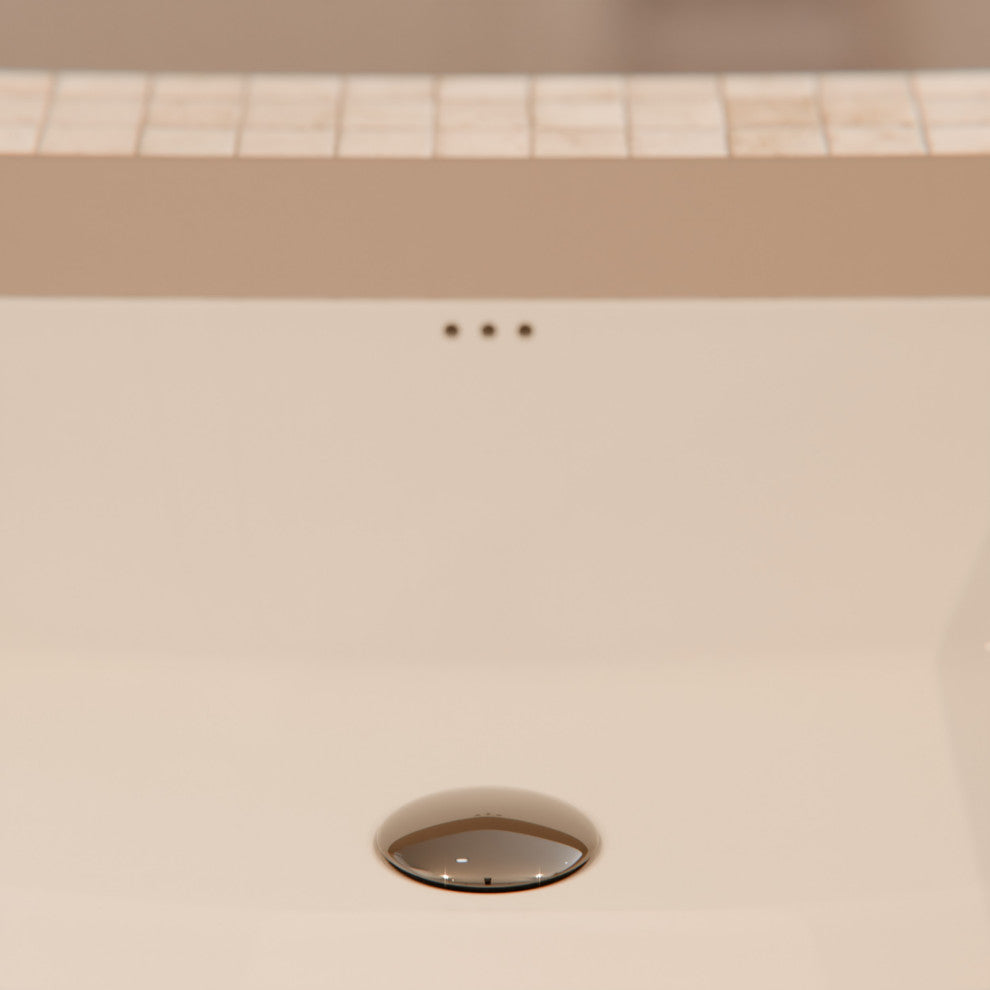 NP-U193911 ShallowRectangular Undermount Porcelain Sink w/ OverflowDrain Options, Oil Rubbed Bronze