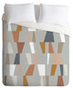 The Old Art Studio Neutral Geometric 01 Duvet Cover Set, Twin XL