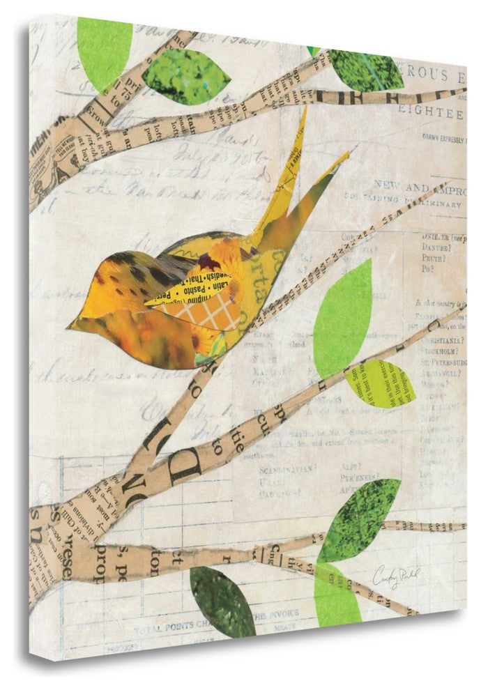 "Birds In Spring II Square" By Courtney Prahl, Giclee on Gallery Wrap Canvas
