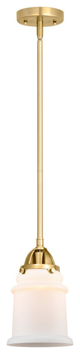 Canton Mini Pendant, Satin Gold, Matte White, Matte White