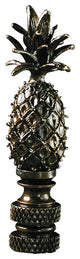 Pineapple Lamp Finial Antique Metal 2.25"h