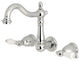 Kingston Brass Two-Handle Wall Mount Bathroom Faucet, Polished Chrome