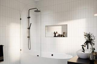 Bathtub Single Fixed Panels, Oil Rubbed Bronze, 34"wx66.75"h