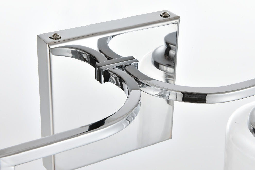 4 Light Chrome And Clear Bath Sconce