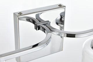 4 Light Chrome And Clear Bath Sconce
