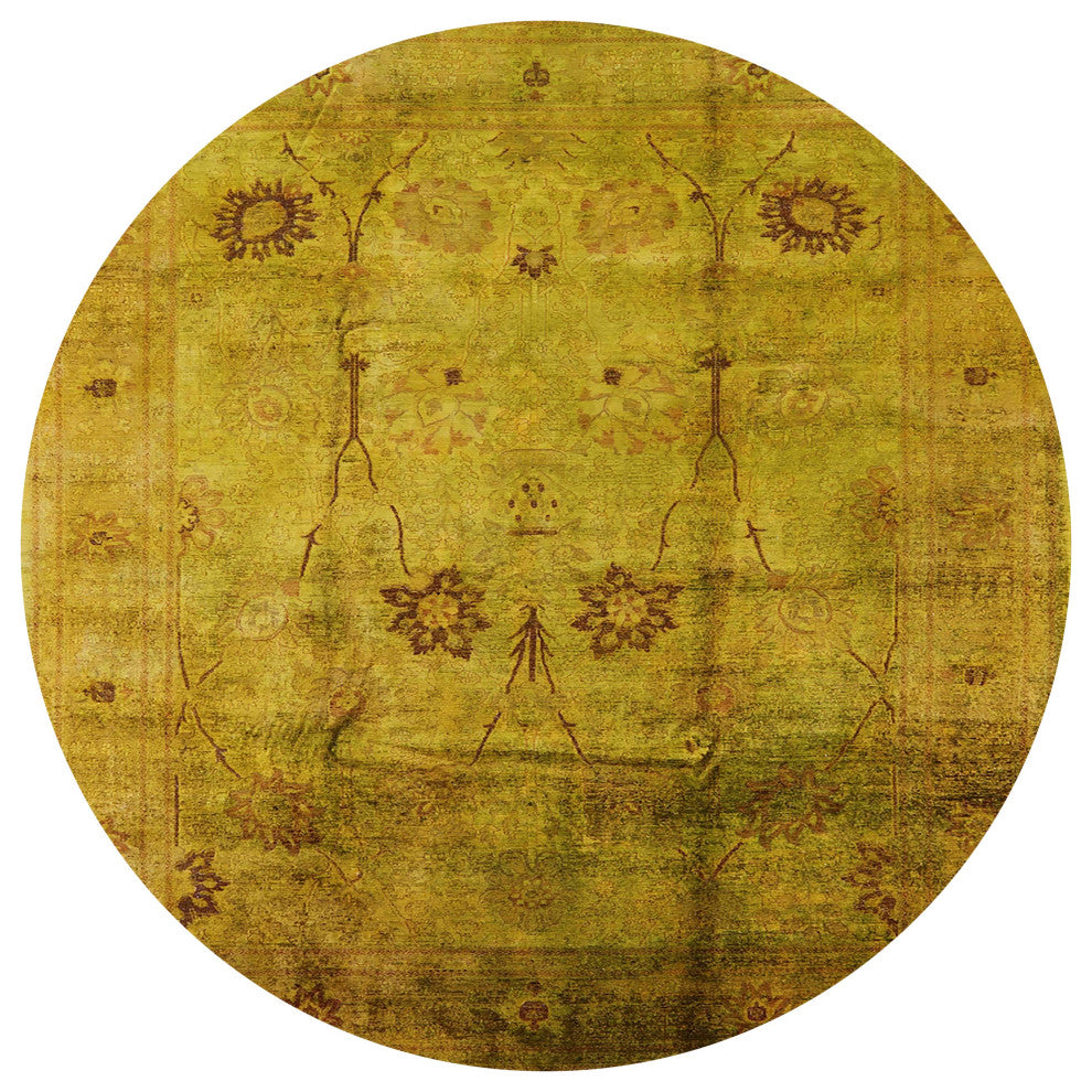 Ahgly Company Indoor Round Mid-Century Modern Area Rugs, 6' Round