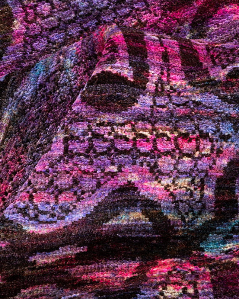 Vibrance, One-of-a-Kind Hand-Knotted Area Rug Pink, 5'1x8'0