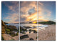 "Sydney Seashore during Sunset" Canvas Wall Art, 3 Panels, 36"x28"