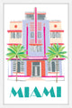 "Miami Art Deco" Framed Painting Print, 16x24