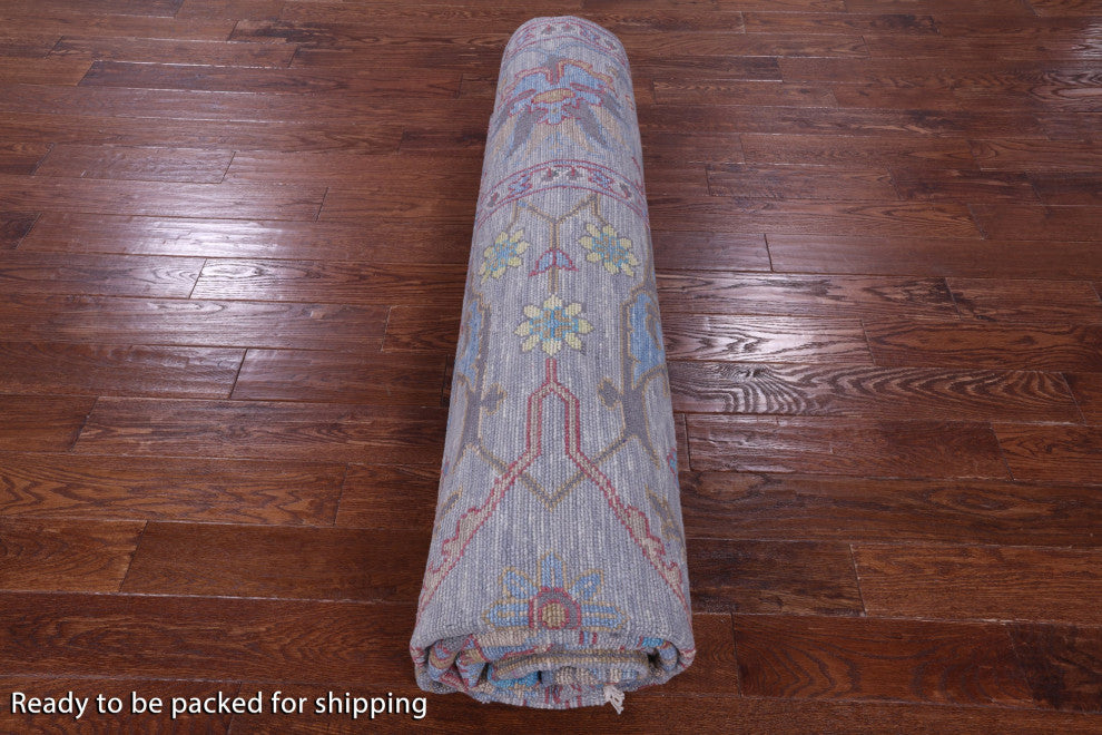 9' 2" X 12' 2" Turkish Oushak Hand-Knotted Wool Rug - Q15836