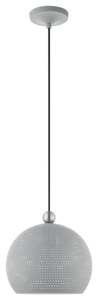 Livex Lighting Dublin 1 Light Nordic Gray Pendant