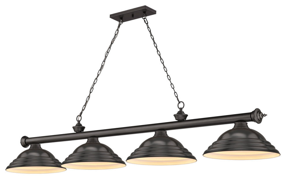 Zlite 2306-4BRZ-SBRZ 4-Light Billiard, Bronze