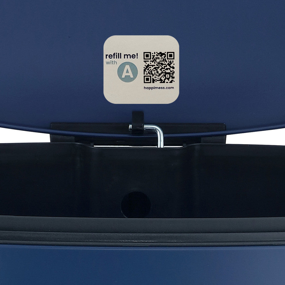 Curtis 8-Gallon Step-Open Trash Can, Navy