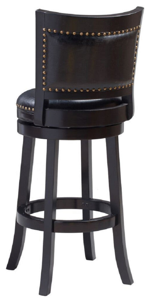 Bristol Swivel Stool, 29" Bar Height Stool, Black