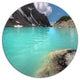 Crystal Clear Mountain Lake, Landscape Disc Metal Artwork, 23"