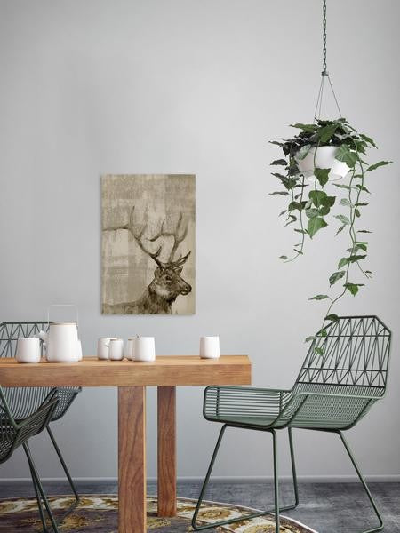 "Curious Buck" Painting Print on Wrapped Canvas, 24"x36"