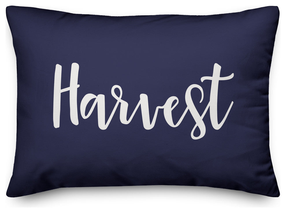 Harvest Lumbar Pillow, Navy, 14"x20"