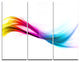 "Rainbow Abstract Pattern" Digital Metal Wall Art, 3 Panels, 36"x28"