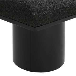 Pavilion Boucle Fabric Upholstered 8-Piece Modular Bench, Black, Black Finish