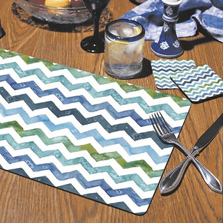 CounterArt Hardboard Placemat, Chevron, Set of 2