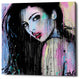 Epic Graffiti "Wild Orchid" by Loui Jover, Giclee Canvas Wall Art, 12"x12"